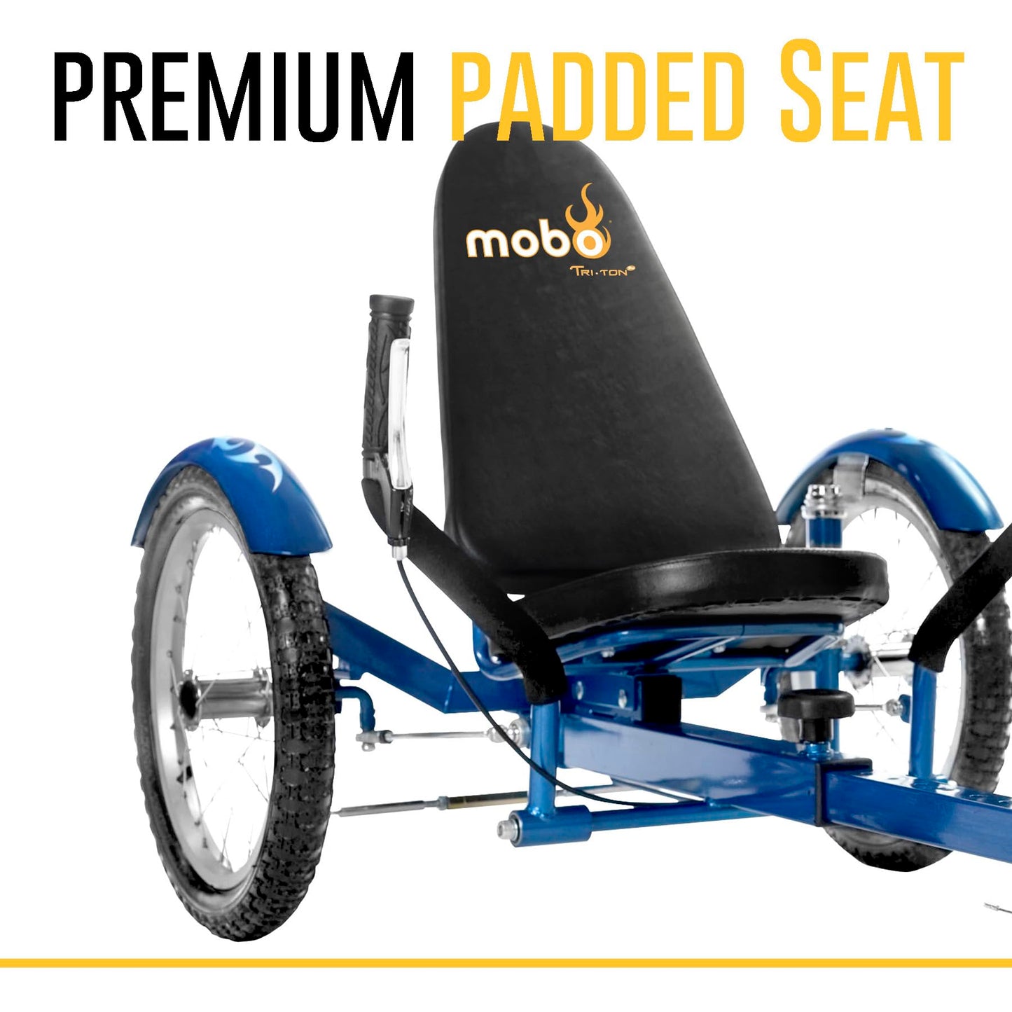 Mobo Cruiser Triton Pro Adult Recumbent Trike. Pedal 3-Wheel Bicycle. 16 Inches. Adaptive Tricycle for Teens to Seniors