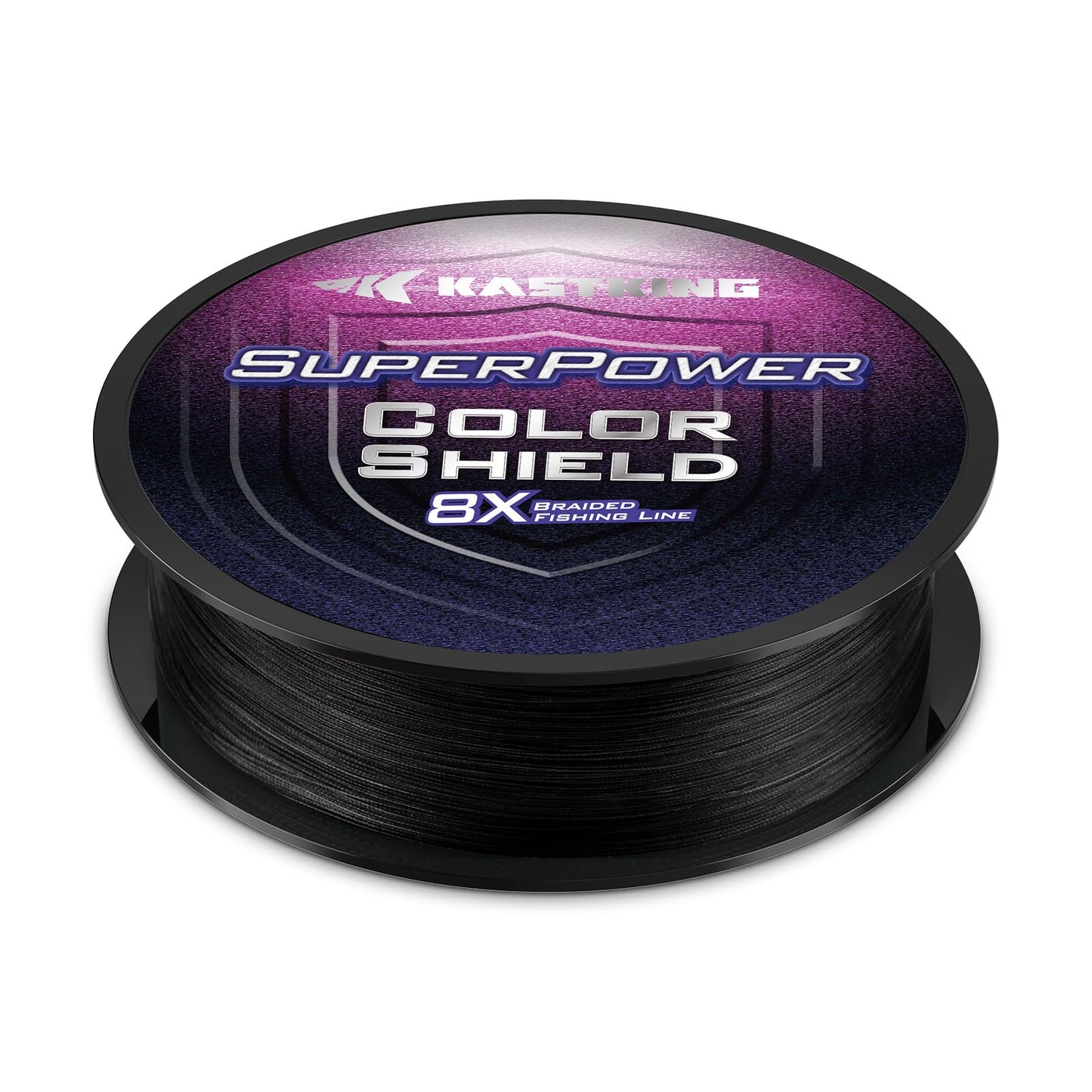KastKing Superpower ColorShield Braided Line,50LB,500 Yds,Black,8X