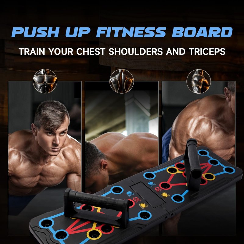 15-in-1 Foldable PushUp Stands Board Fitness,Workout Equipment for Home Gym, Men & Women Adjustable Pushup Board for Chest, Abs, Arms & Core Training,Portable Push-Up Board for Full Body Exercise