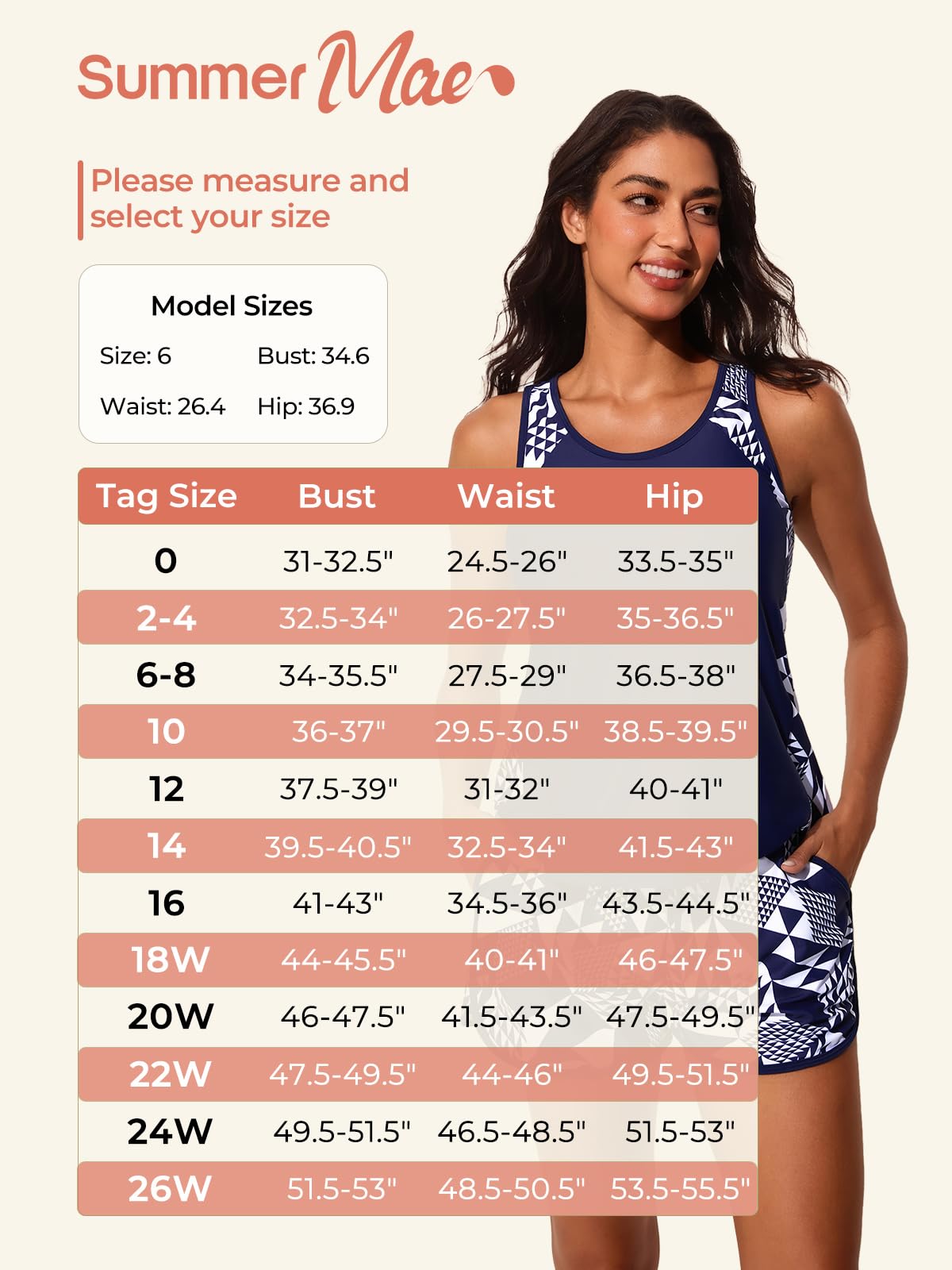 Summer Mae Plus Size Tankini Swimsuits for Women 2026 Tummy Control Two Piece Bathing Suits with Pockets Swim Shorts Coconut Tree on Sea Size 18 Plus