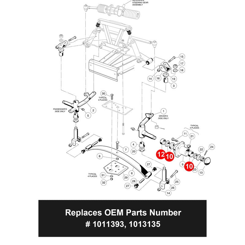Roykaw Golf Cart Front Wheel Bearings Hub and Oil Seals Kit Compatible with Club Car DS/Carryall 1982-2002 Models, Replaces OEM# 1011393, 1013135