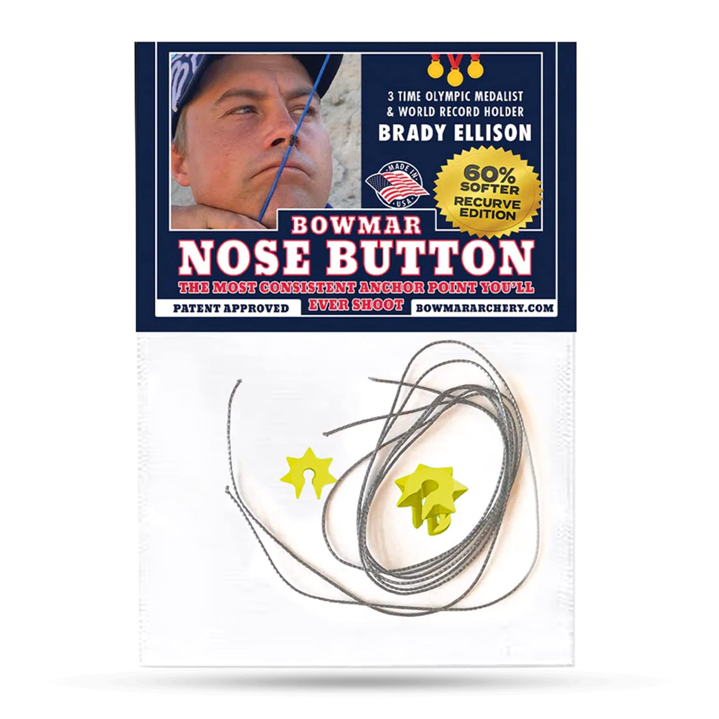 Bowmar Recurve Nose Button (Yellow)
