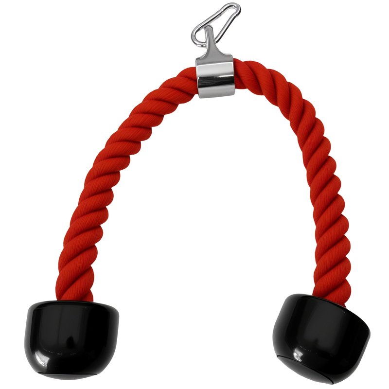 qibylift Tricep Rope Cable Attachments Cable Machine Accessories for Home Gym, 27 Inch Tricep Rope For Pulley System Attachment, LAT Pull Down, Cable Machine Attachments, Weight Fitness (Red)