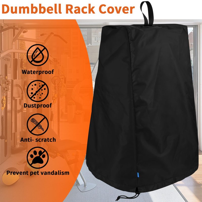 Xxerciz Dumbbell Rack Cover for A-Frame Dumbbell Weight Rack, Portable Dustproof Waterproof Anti-scratch Protective Case for Home Gym Dumbbell Rack