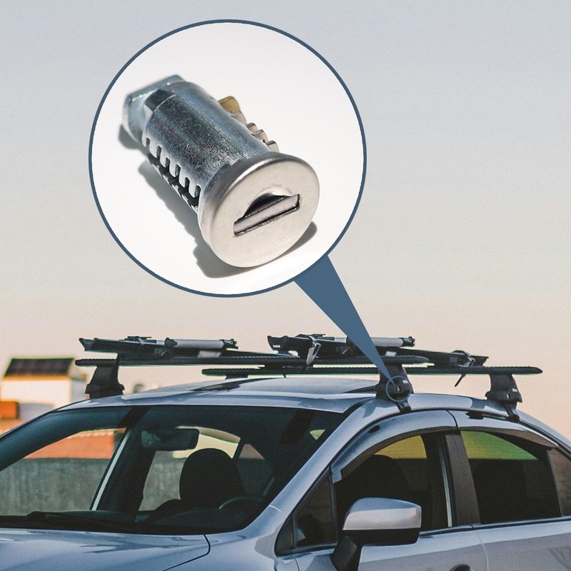JXSDFP 4 Pack Lock Cores Compatible with Thule Roof Racks Components, Includes 4 Cores, 2 Keys and A Control Key (4 Pack)