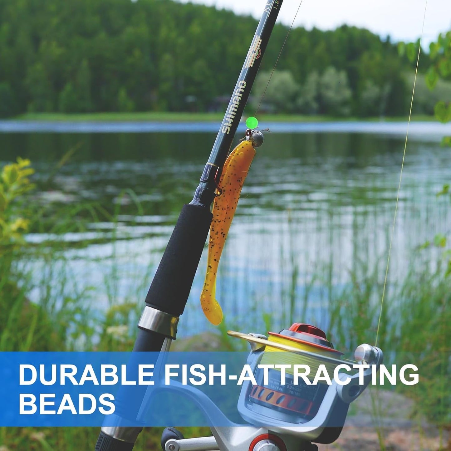 Glow Fishing Beads - Soft Plastic Bait Eggs for Lure Rigs | Saltwater & Freshwater Use