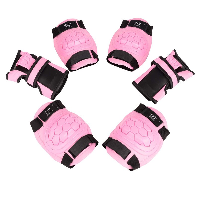 TXJ Sports Elbow and Knee Pads Kids with Wrist Guards Protective Gear for Skateboard Roller Skating Biking Skating Inline Skates Longboarding Derby Riding Scooter