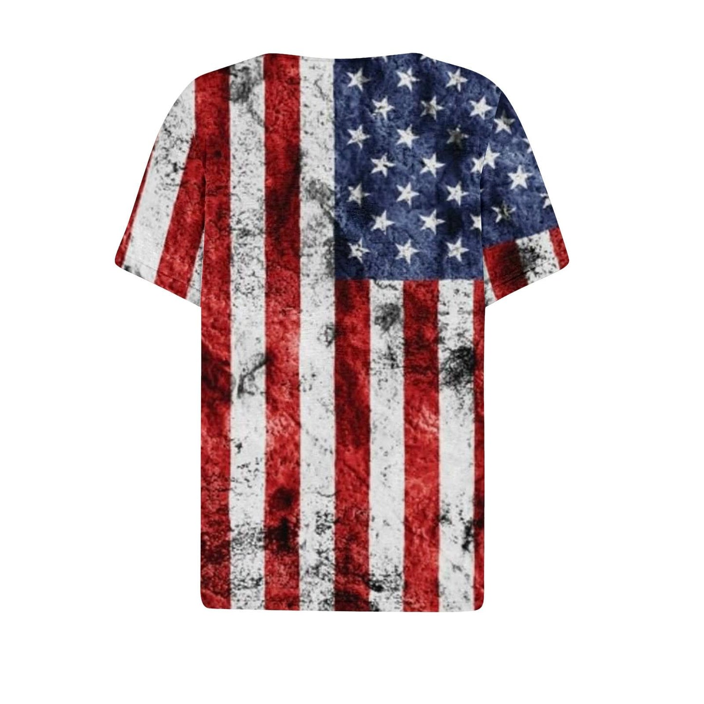 Aboser 4th of July Outfits for Women 2024 July 4th Shirts for Women American Flag Tops Summer Short Sleeve Tshirts Button V Neck Tees 2024 Patriotic Blouses 4th of July Shirt