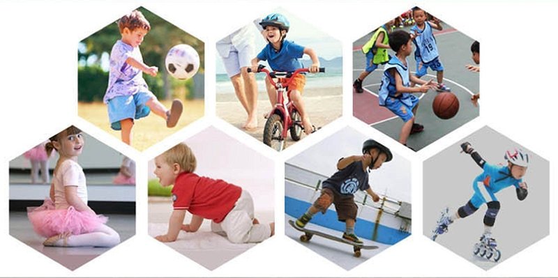 MINILUJIA Children Elbow Brace Cover Tight Nonslip Sponge Sleeves Breathable Flexible Elastic Kid Elbow Support Protector Pad 2PCS/Pair