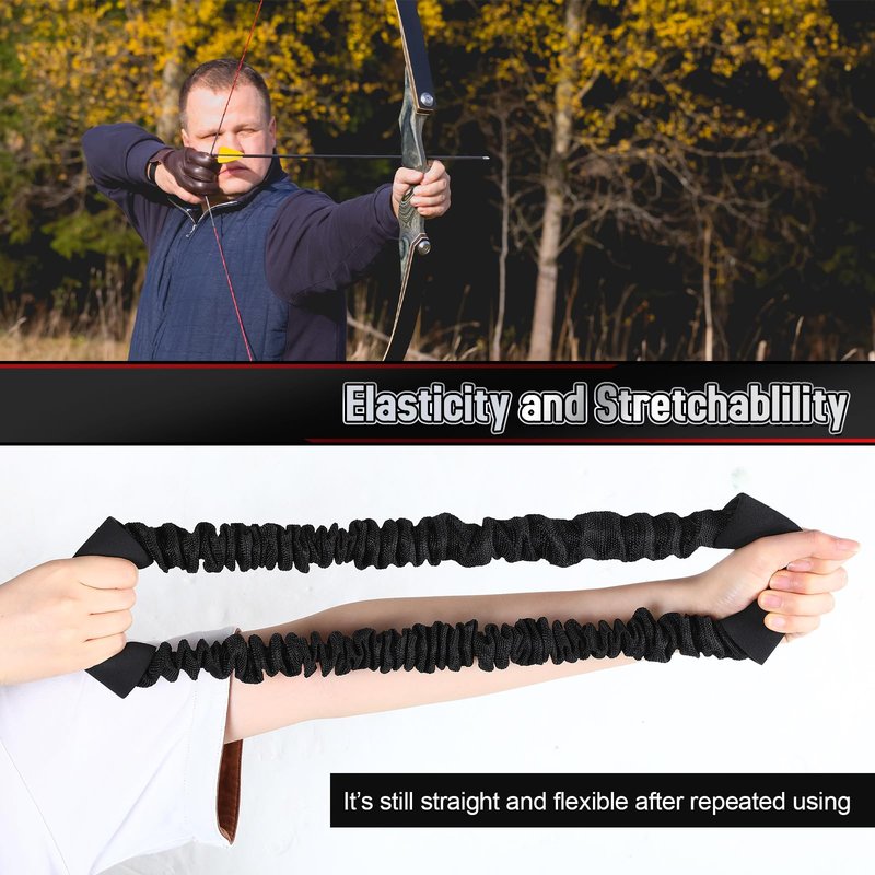 RoundFunny 3 Pcs Archery Bow Strength Trainer 30 40 50 Lbs Arm Strength Exercise Band Rubber Stretch Bands Archery Accessories for Bow Practice Shooting Accessories