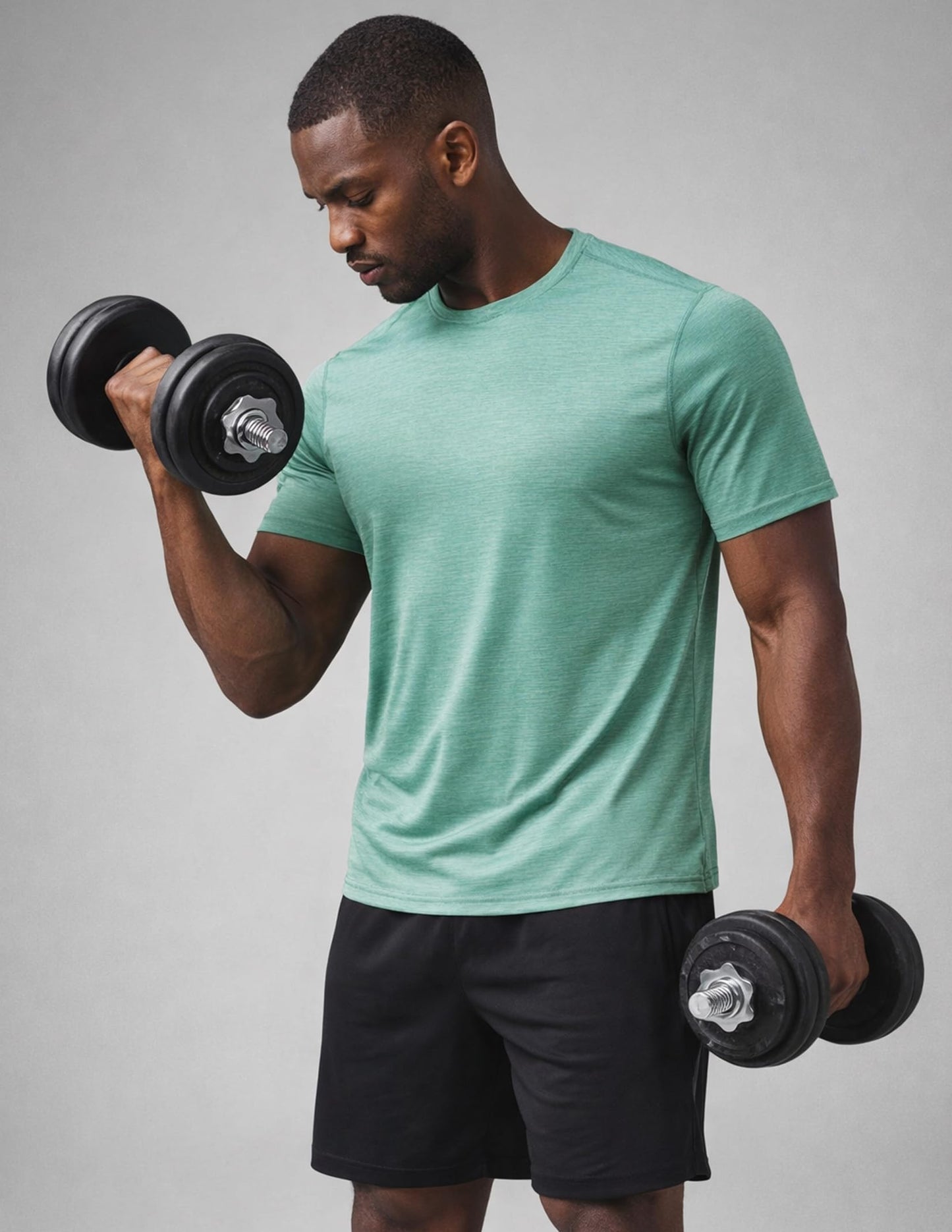 5 Pack Men’s Active Quick Dry Crew Neck T Shirts | Athletic Running Gym Workout Short Sleeve Tee Tops Bulk (Set 10, 4X-Large)