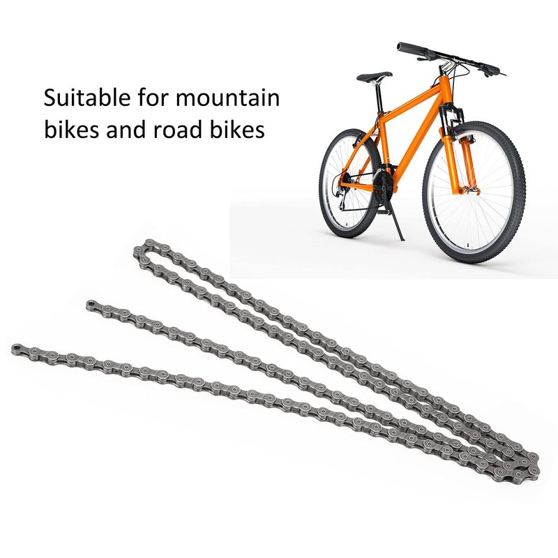 9 Speed 110 Links Chain, Hard Steel Chain with Missing Link for Mountain Road Cycling Accessory Toysandgames and Spare Parts