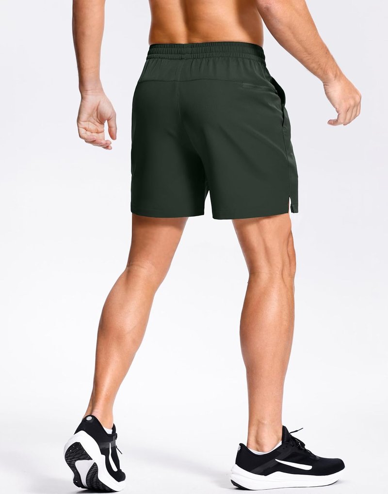 Men's Lightweight Athletic Shorts - Quick Dry Gym Workout Shorts with 2 Zipper Pockets | 7" / 5" / 9" Sizes