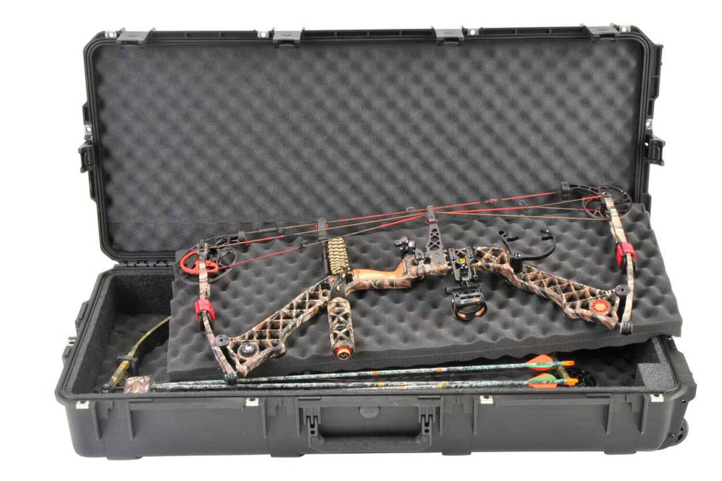 SKB Cases Waterproof Double Bow/Short Case - Desert Tan, Durable Transport Solution with Inline Wheels, Secure & Protective, 40x16x5.5 Inches