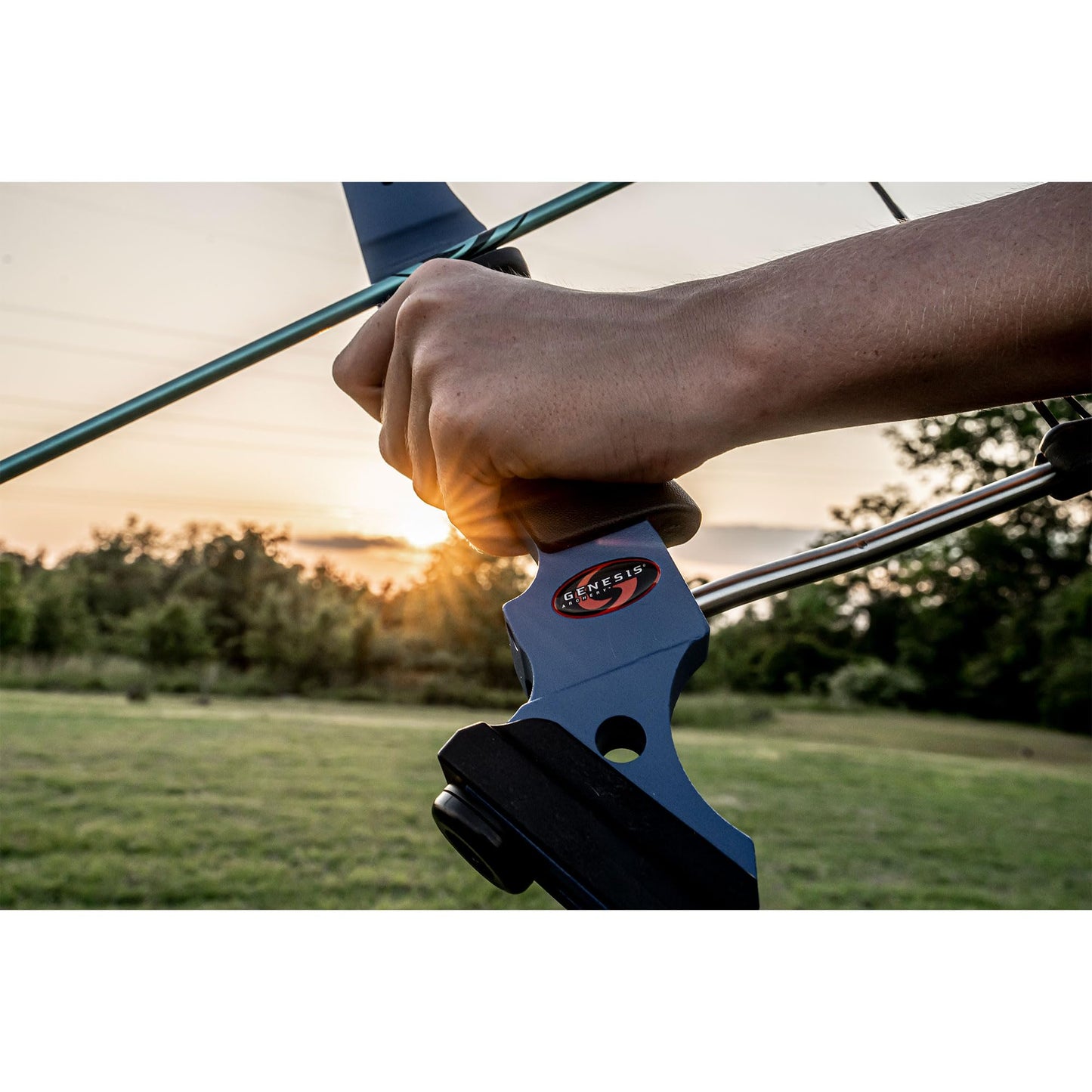 Genesis Archery Original Compound Bow with Adjustable Riser, 15"-30" Draw Length, 10-20 lb Draw Weight, All Skill Levels, Draw Hand - Right, Green