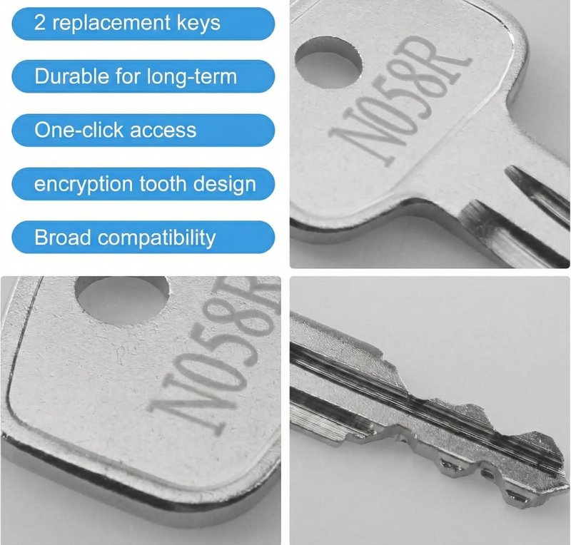 RMSPO (2 Pack) N058R Replacement Keys Compatible with Thule Roof Racks, Cargo Boxes & Ski Carriers - Fits Lock Code N058R - Spare Key Set for N-Series Cylinders