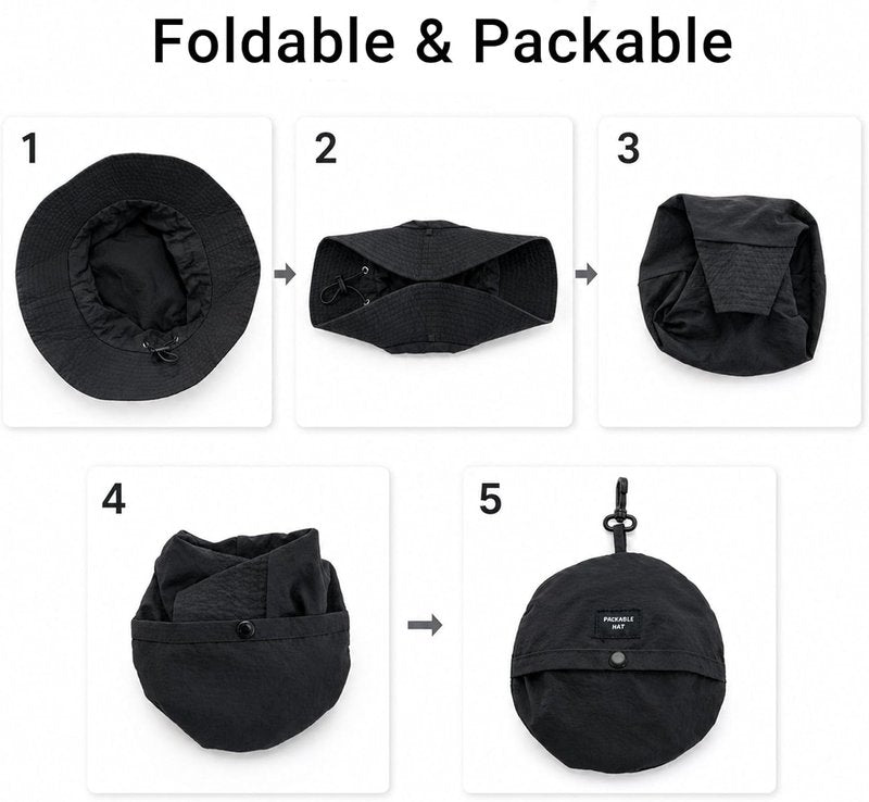 Packable Sun Bucket Hat - UV Protection, Waterproof & Lightweight | Outdoor Cap for Men & Women
