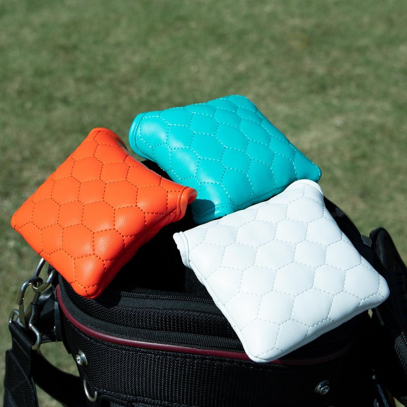 BAIRBRE Golf Putter Covers,Mallet Putter Cover Mallet Putter Haedcovers Leather Golf Club Covers Putter Headcover Magic Tape Closure for Scotty Cameron Taylormade Titleist Odyssey (Blue)