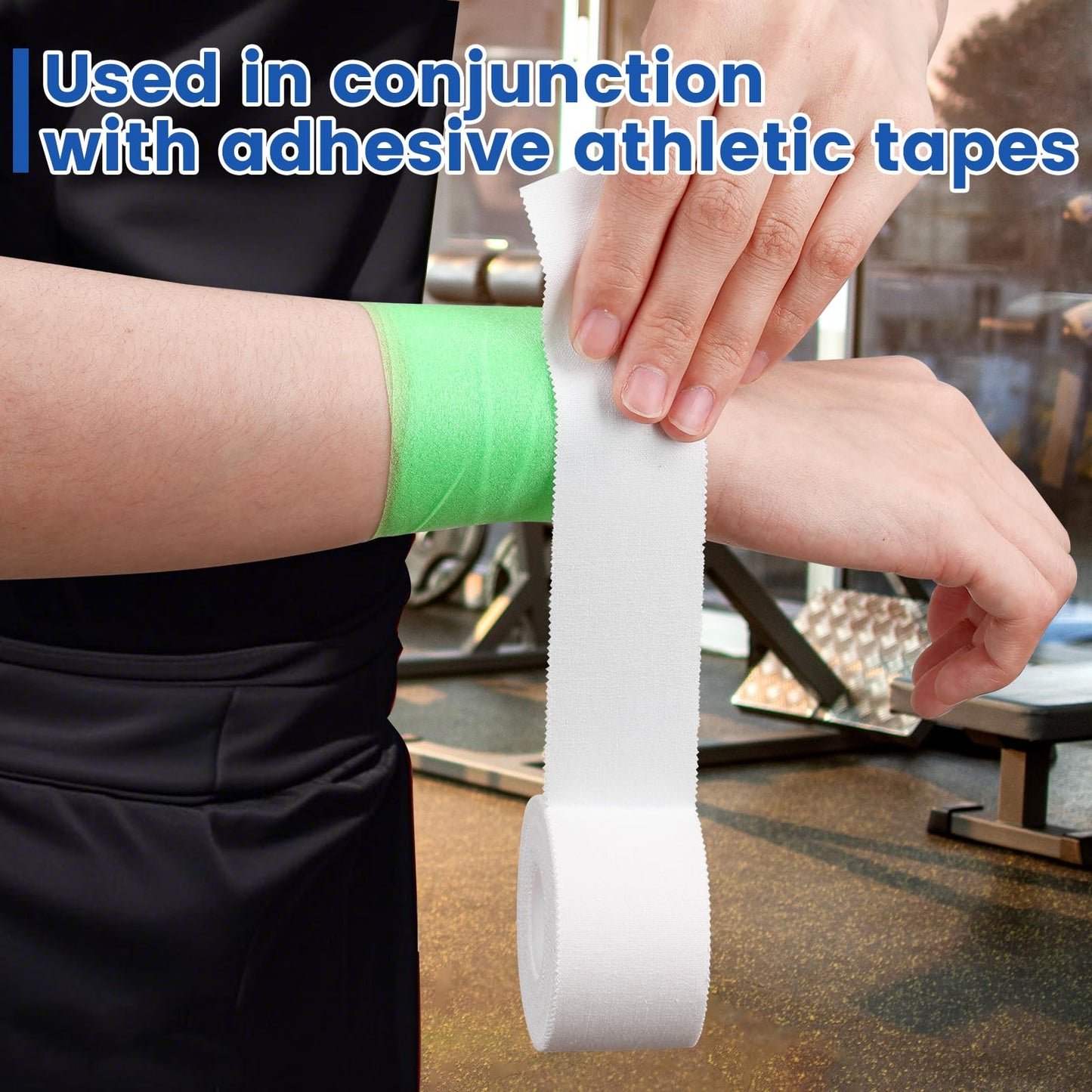 9 Pack Pre Wrap Tape, 9 Colors 2.76 Inch x 11 Yards Prewrap Athletic Tape for Hair Soccer, Pre Wrap Foam Tape, Soccer Pre Wrap Tape, Prewrap Headbands for Hair