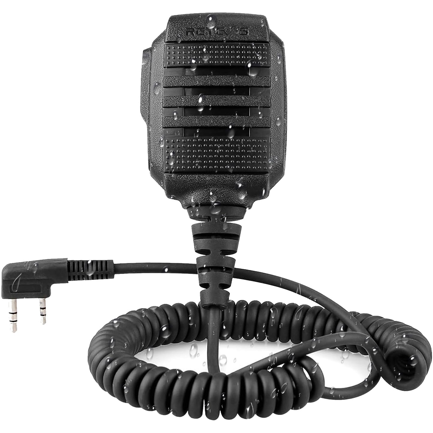 Retevis IP54 Waterproof Microphone, Walkie Talkie Speaker Mic,Compatible with Retevis RT21 RT68 H-777 RT22 RT27 H-777S RB45 RB29 RT19 RT15 BAOFENG UV-5R 888S Kenwood Samcom pxton Two Way Radio(4 Pack)