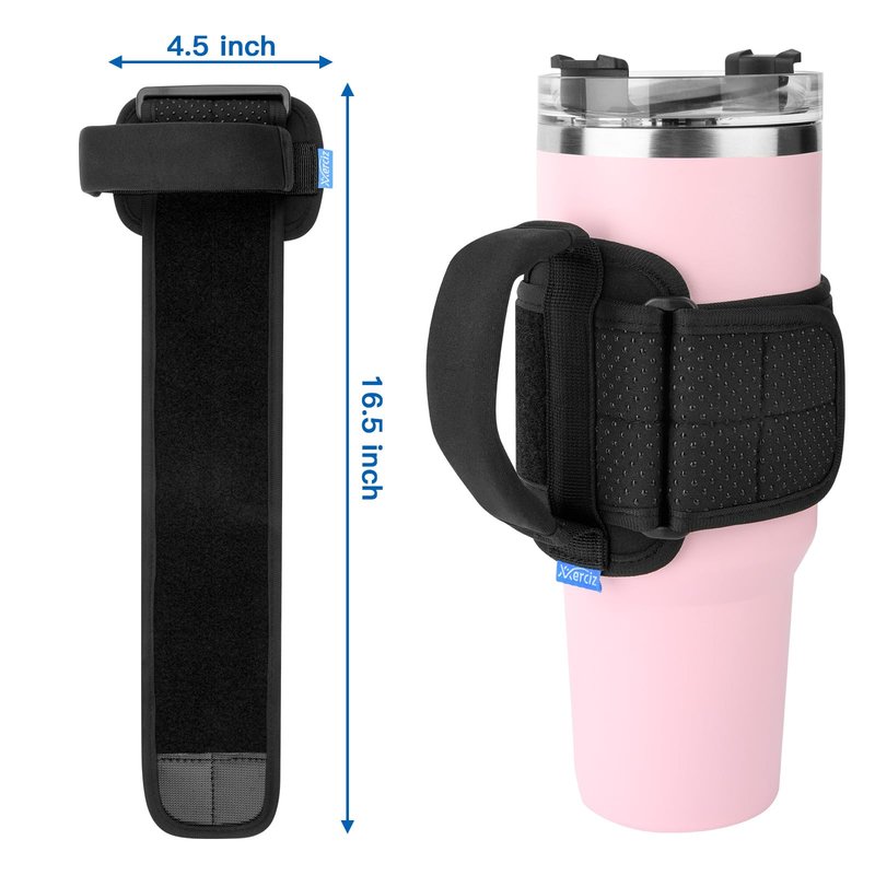 Xxerciz Tumbler Handle for YETI Rambler, Owala, Ozark Trail Travel Mug, Anti Slip Handle Fit for 12Oz - 40Oz Water Bottles, Neoprene Water Bottle Carrier Grip (Exclude Bottle)