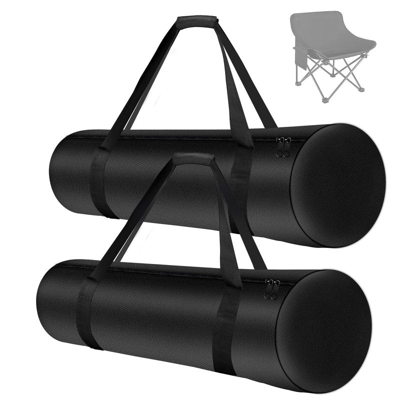 LYHNMW 2 Pack Camping Folding Chair Replacement Bags, 39.4 Inch Portable Camping Chair Bag, 600D Large Carry Bags with Shoulder Strap, Foldable Outdoor Lawn Fishing Chairs, Hammock, Tent (Only Bag)