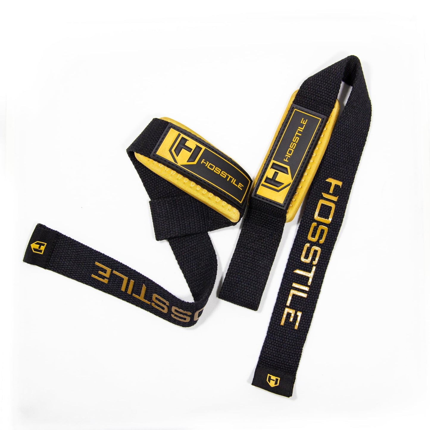 HOSSTILE Padded Lifting Wrist Straps (Pair) - Reinforced Support for Powerlifting, Bodybuilding, Gym Workouts, Strength Training, Deadlifts & Fitness Workouts - Extra Long, Durable, Adjustable