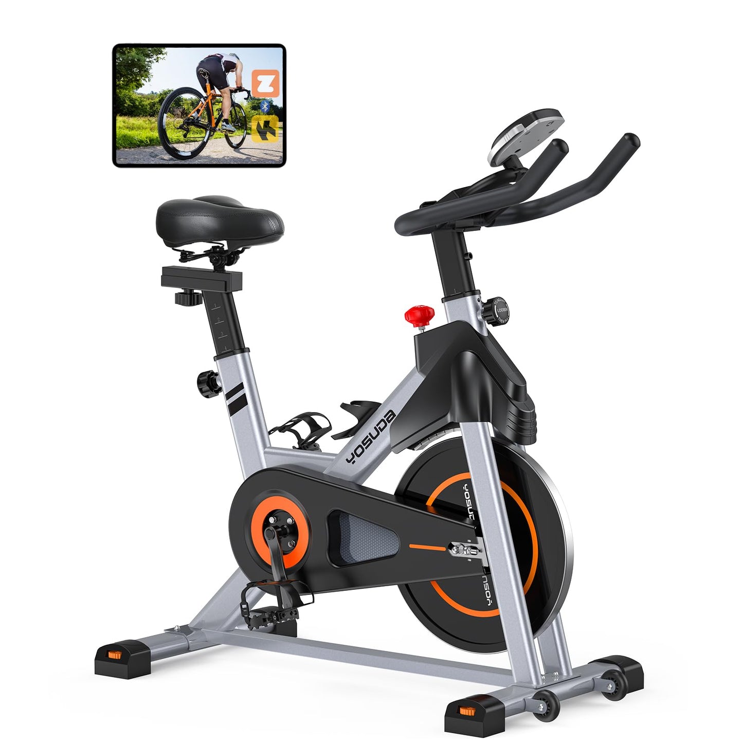 YOSUDA Indoor Cycling Bike Stationary Bike - Magnetic Resistance, Cycle Bike with Tablet Mount & Comfortable Seat Cushion, Magnetic Resistance