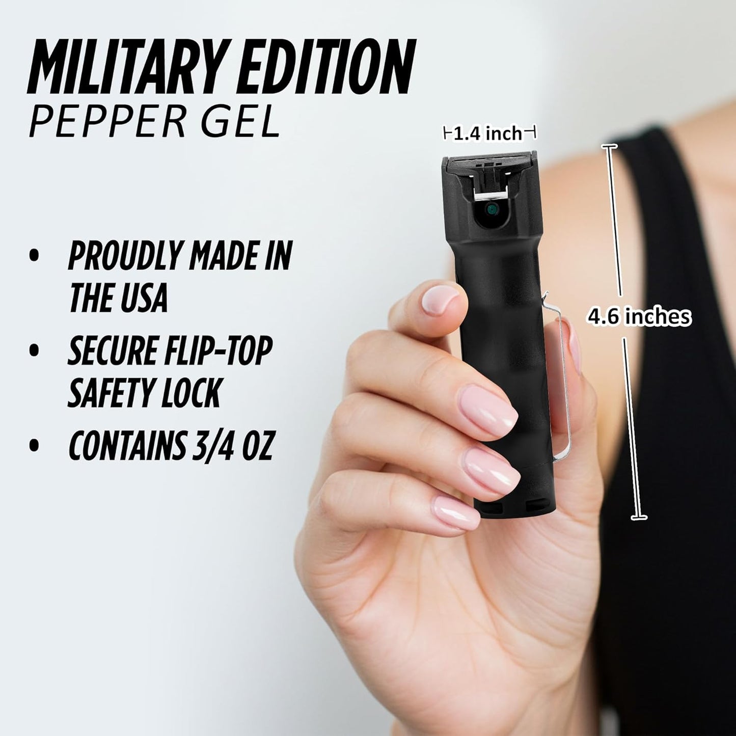 Guard Dog Security Pepper Gel - Maximum Strength Self Defense Spray | 18-Foot Range, Flip-Top Safety, Belt Clip, 3/4 oz
