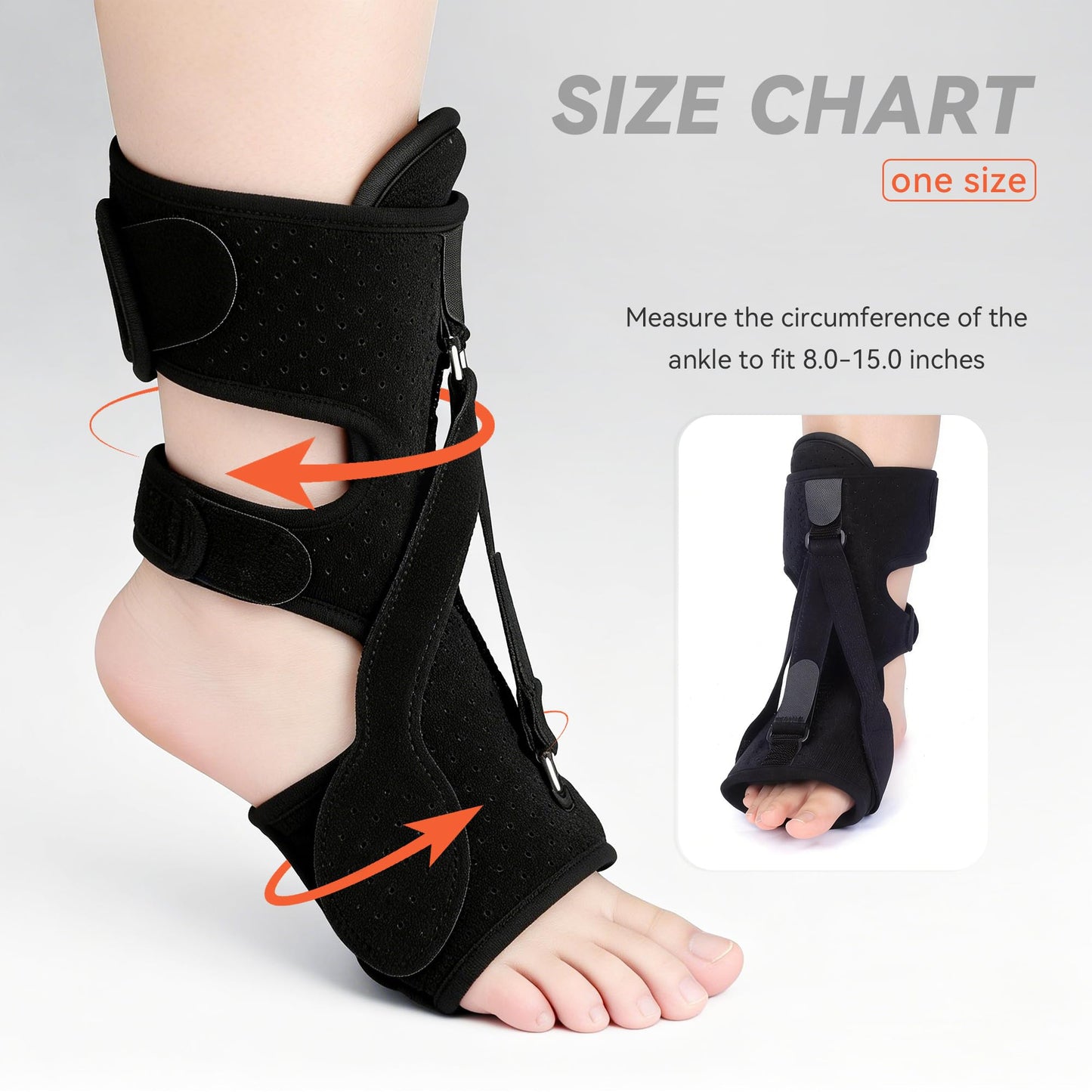 Tongdayi Upgrade Plantar Fasciitis Night Splint and Brace,plantar fasciitis relief with Soft Memory Foam Pad,achilles tendonitis brace for Women & Men,with Massage Ball for Tension Relief,Arch Pain, Heel Spur, Foot-drop and Achilles Tendonitis (Black)