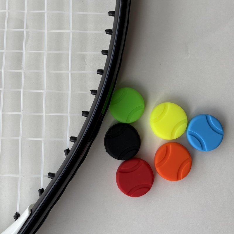 Tennis Vibration Dampener Tennis Accessories,6PCS Tennis Ball Shape Silicone Dampener Shock Absorber Cute/Funny Tennis Supplier