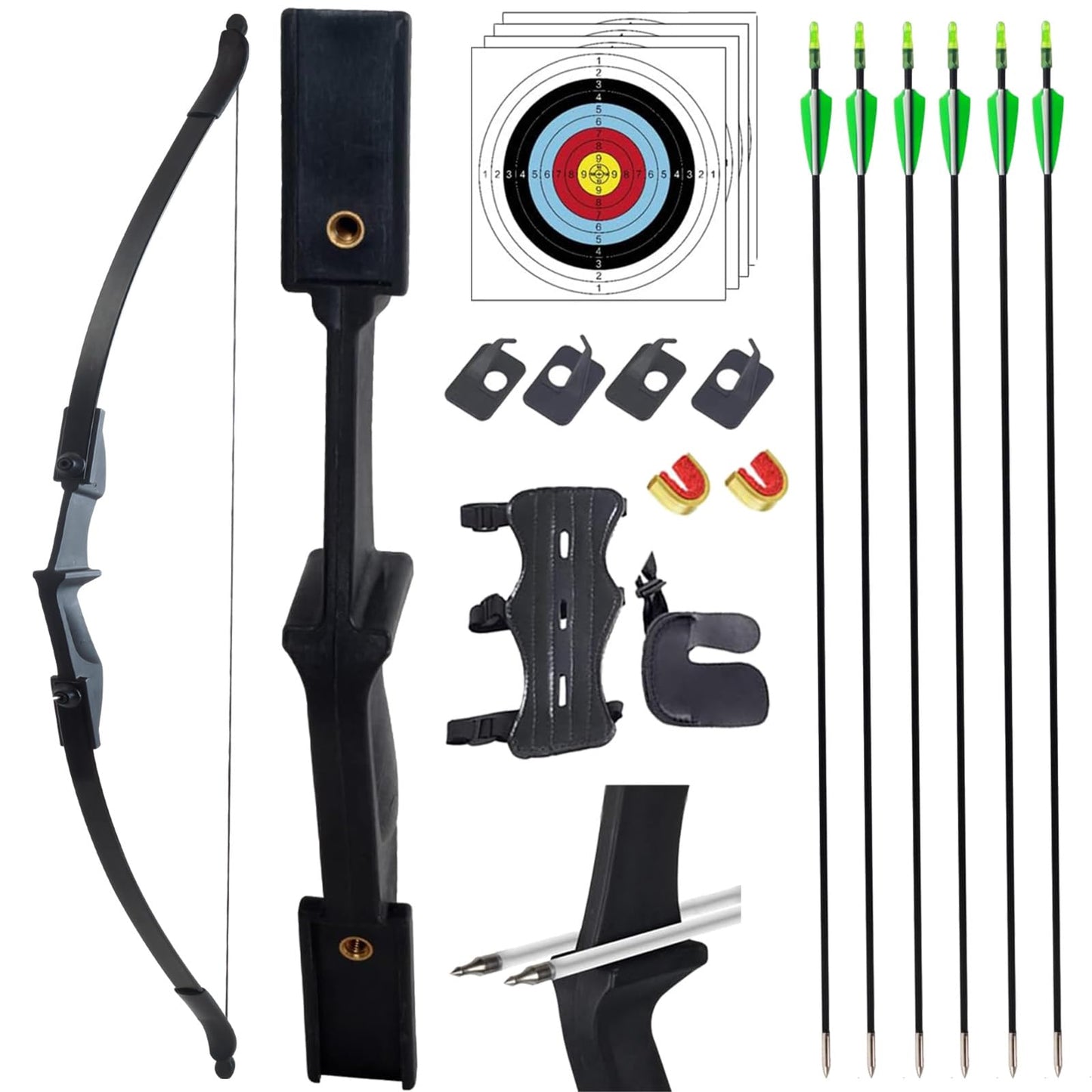 SOPOGER Archery Bow and Arrow Adult - Takedown Recurve Bows Archery Set for Adults Youth Beginner 20lbs 30lbs 40lbs Left and Right Handed Outdoor Target Practice Hunting (PRO KIT 20LBS)