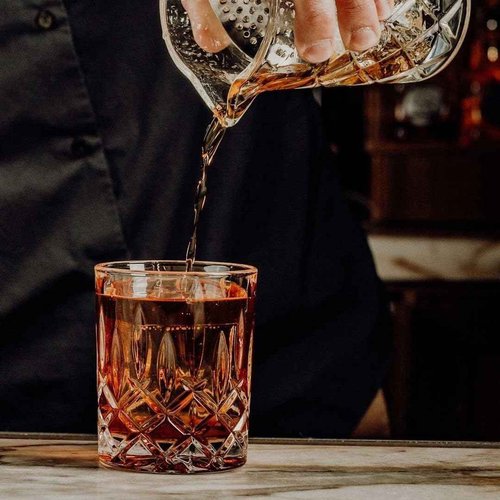 HISTORY COMPANY Men's Bar at the Astor Crystal Whiskey Glass – Best Gift for Bourbon Lovers – 2-Piece Set of Luxury Old Fashioned Tumblers (Gift Box Collection)