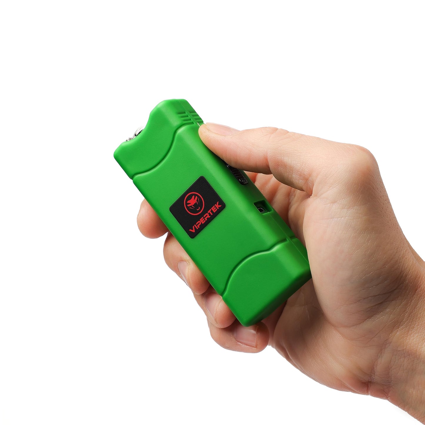 VIPERTEK VTS-881 Micro Stun Gun for Self Defense Rechargeable with LED Flashlight, Green