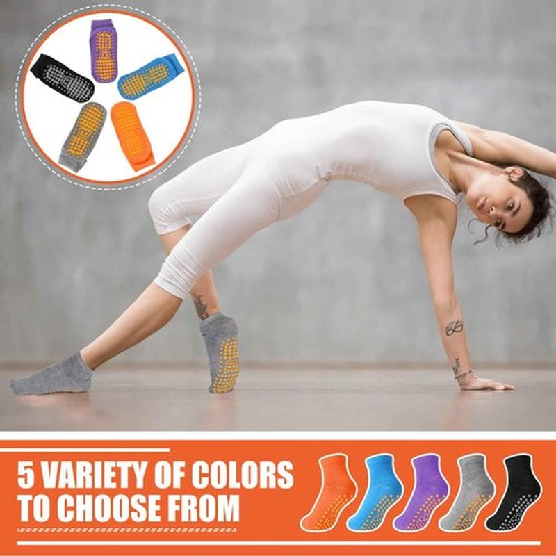 Liitrsh 100 Pairs Non Slip Yoga Socks with Grips Anti Skid Pilates and Barre Socks for Man Woman Pilates Ballet(Mixed Color)