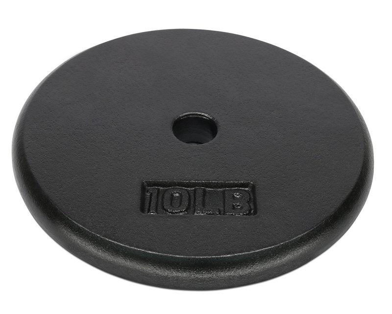 Yes4All Tri-Grip Handles Olympic Weight Plates/Cast Iron Weight Plates, Suitable for Barbell Exercises, Strength, Flexibility Training - 35lb (Set 4pcs)