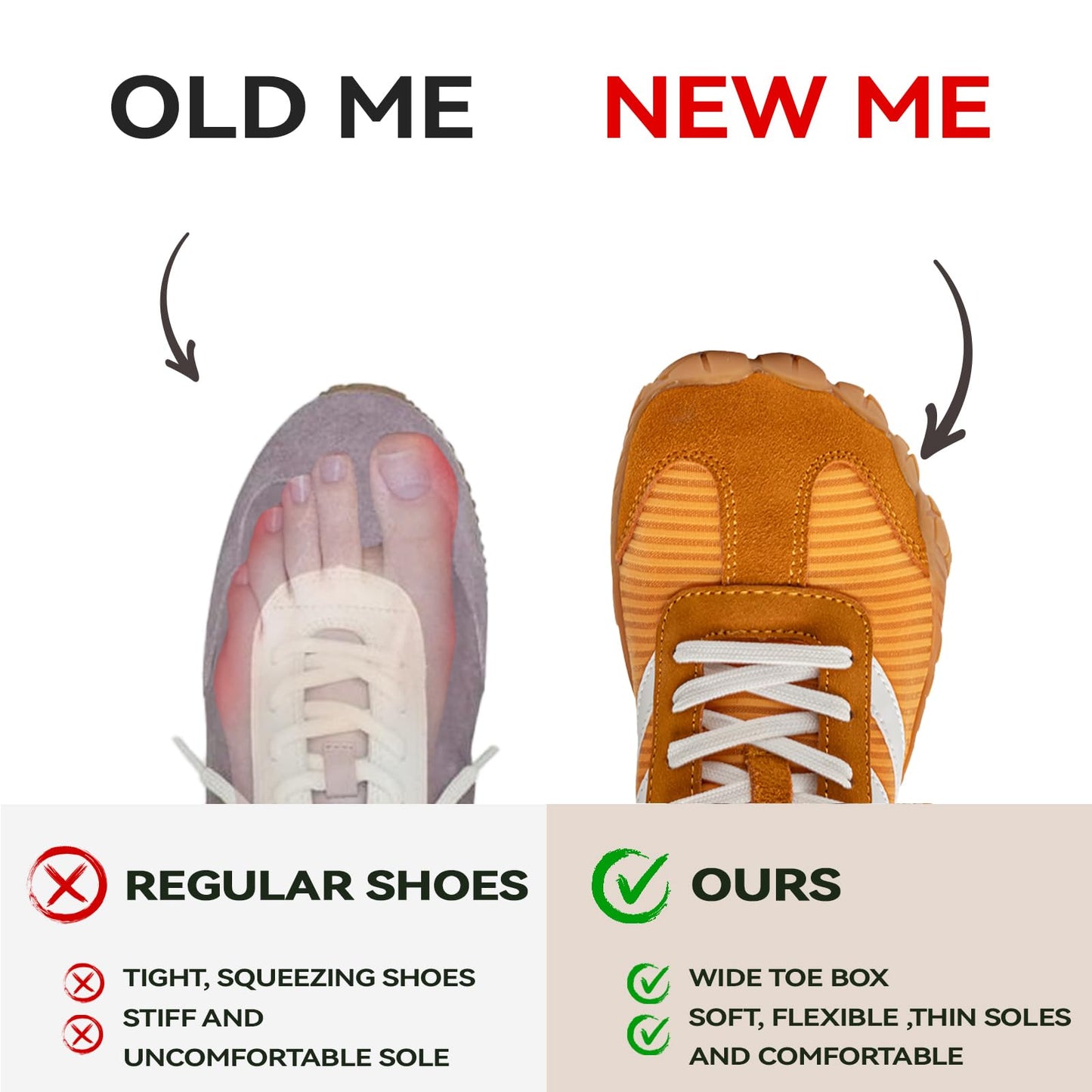 Barefoot Shoes Women Casual Sneakers,Wide Toe Box Shoes Women Zero Drop Barefoot Shoe Men,Minimalist Trail Running Shoe,Non-Slip Lightweight Breathable Comfortable Fashion Walking Hiking Shoes Unisex