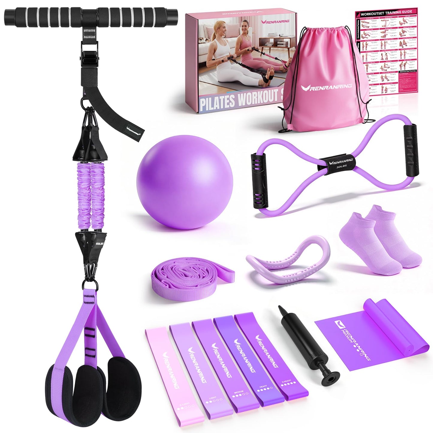 2026 Upgraded Pedal Resistance Bands with Handles