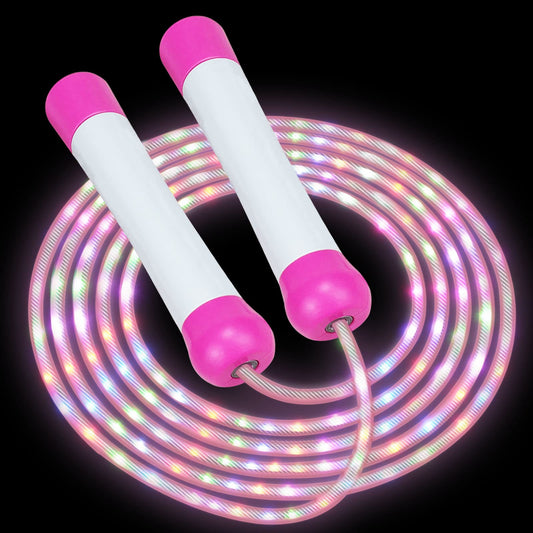 Led Jump Rope for Girls Kids - Flashing Colorful Exercise Jump rope Light Up Luminous Adjustable Skipping Ropes for Girls Boys Women Fitness Weight Loss