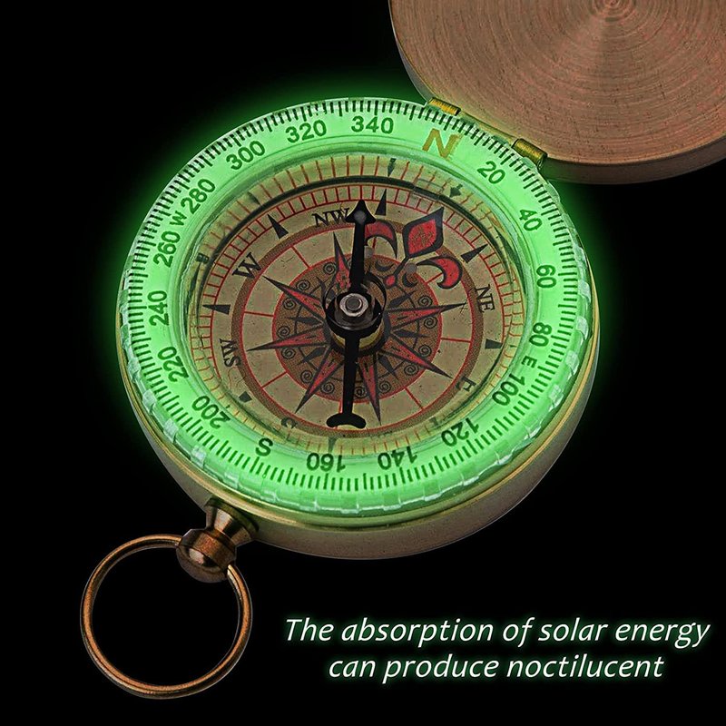 Bahfir Camping Survival Compass for Hiking, Kids, Camping Hunting, Outdoor Military Navigation Tool (2 Pack)