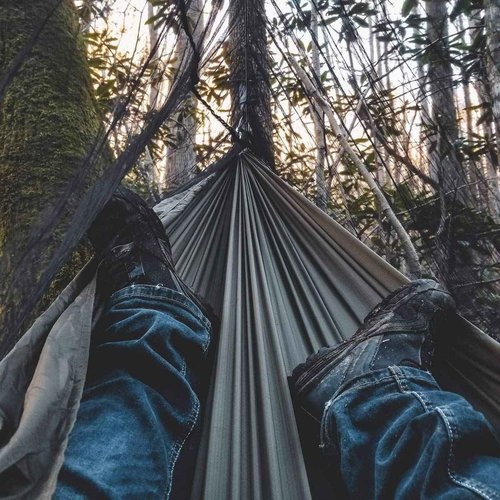 onewind 12Ft Camping Hammock with Mosquito Net, Ridgeline Double Hammock Portable Lightweight Large Hammock Ripstop Nylon Durable with 2 * 12Ft Tree Straps for Camping Hiking Backpacking, OD Green