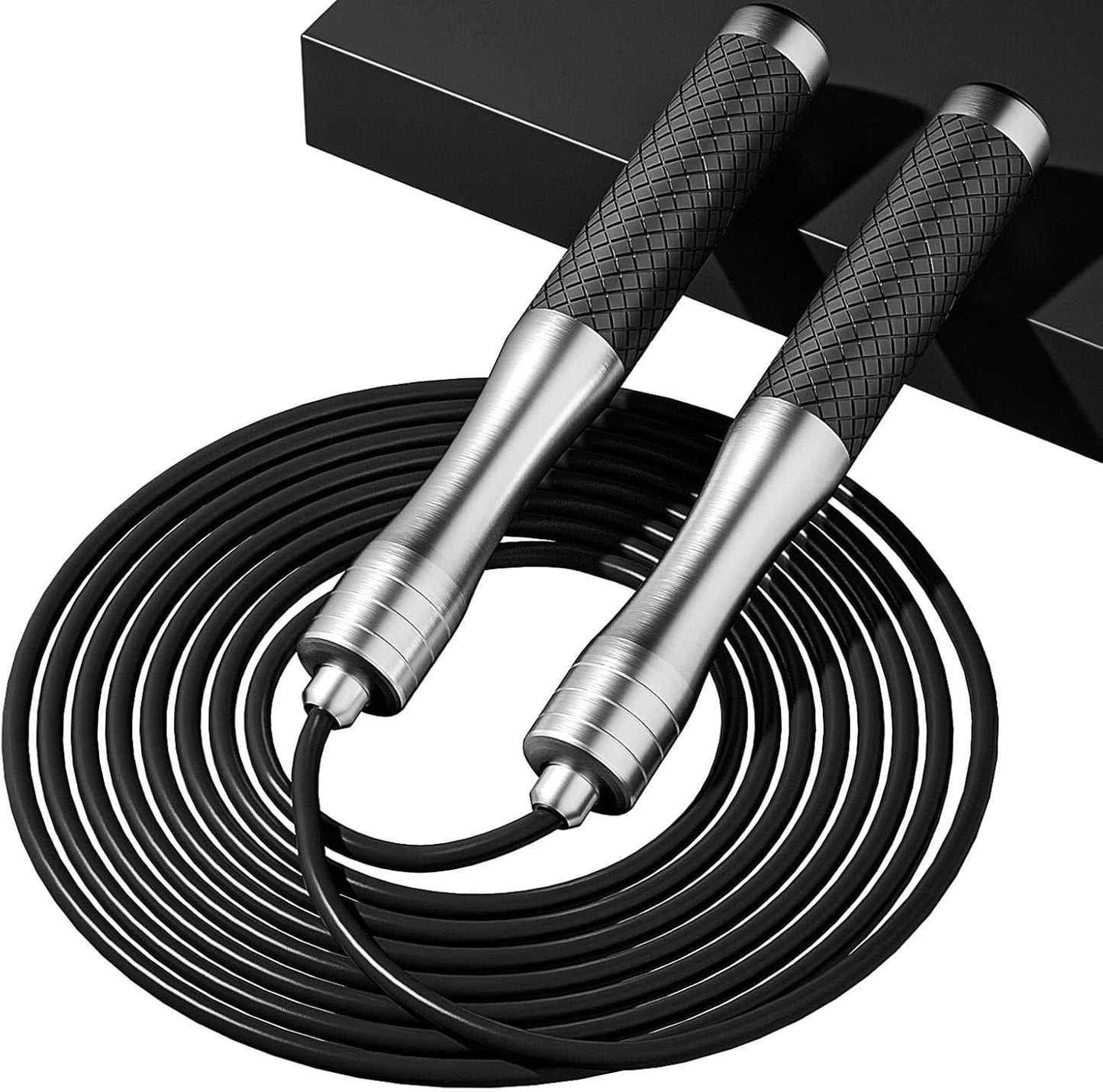 Speed Jump Rope for Fitness | Adjustable Skipping Rope with Alloy & Silicone Handles - Perfect for Home Gym Workouts