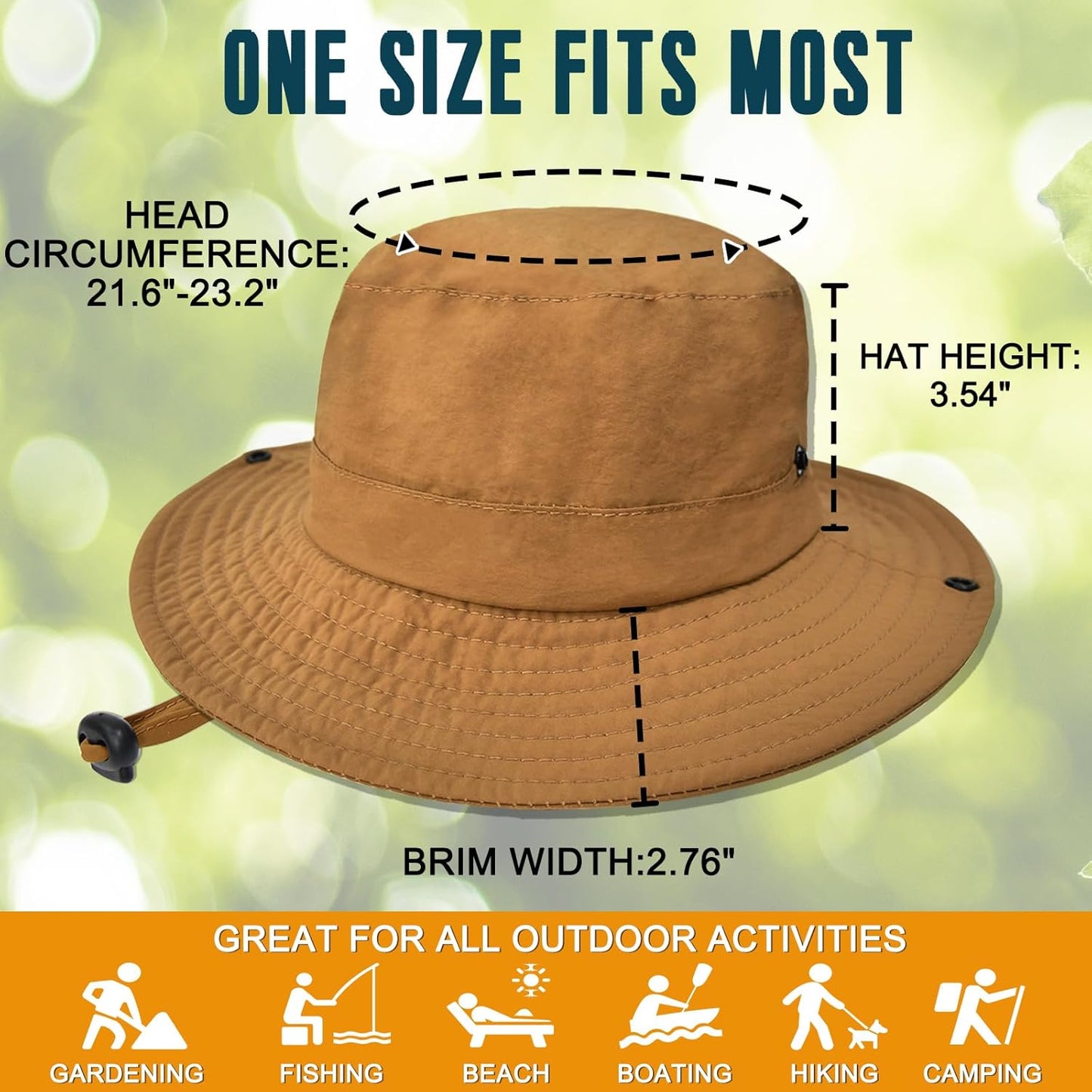 Sun Hats - UPF 50+ Quick Dry Foldable Bucket Hat for Beach & Hiking | Adjustable Fishing Safari Hat