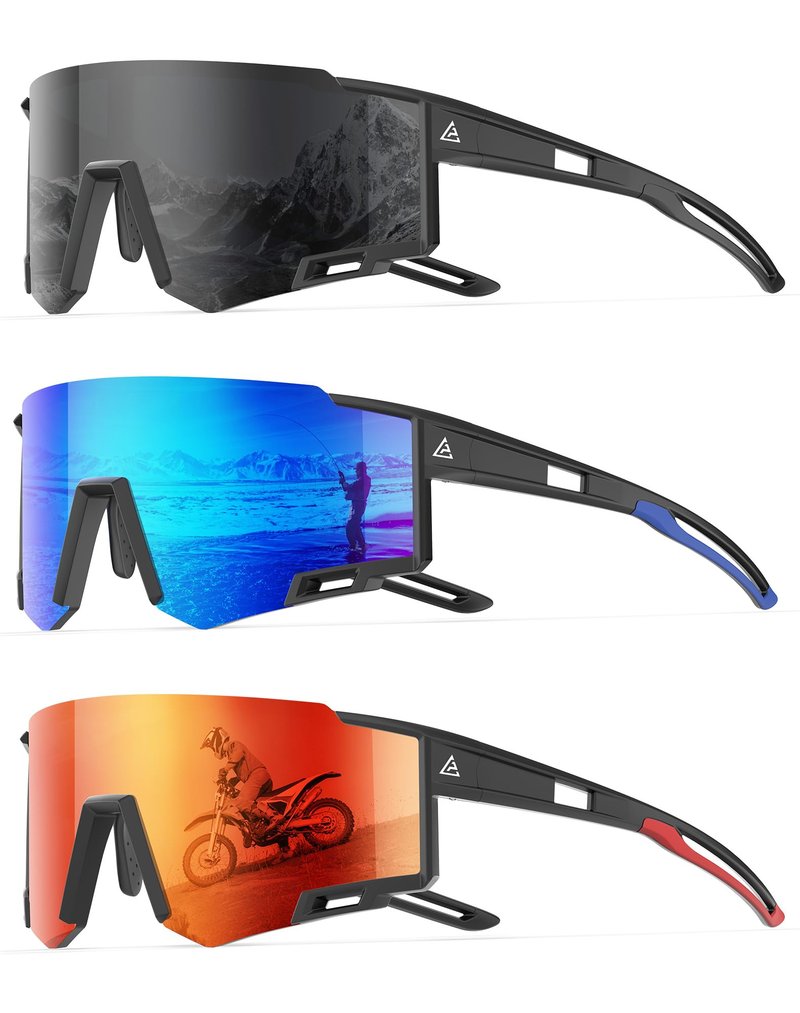 KALIYADI Sports Sunglasses-Men Polarized-Mens-Sunglasses Women: Running Sun Glasses with UV400 for Fishing Cycling