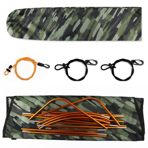 Kayak Sun Shade Canopy, Waterproof Single Person Sun Shade Portable Foldable Kayak Umbrella Canoe Awning Sun Shade Canopy for Kayak Outdoor Boat Canoe Fishing (Camouflage)