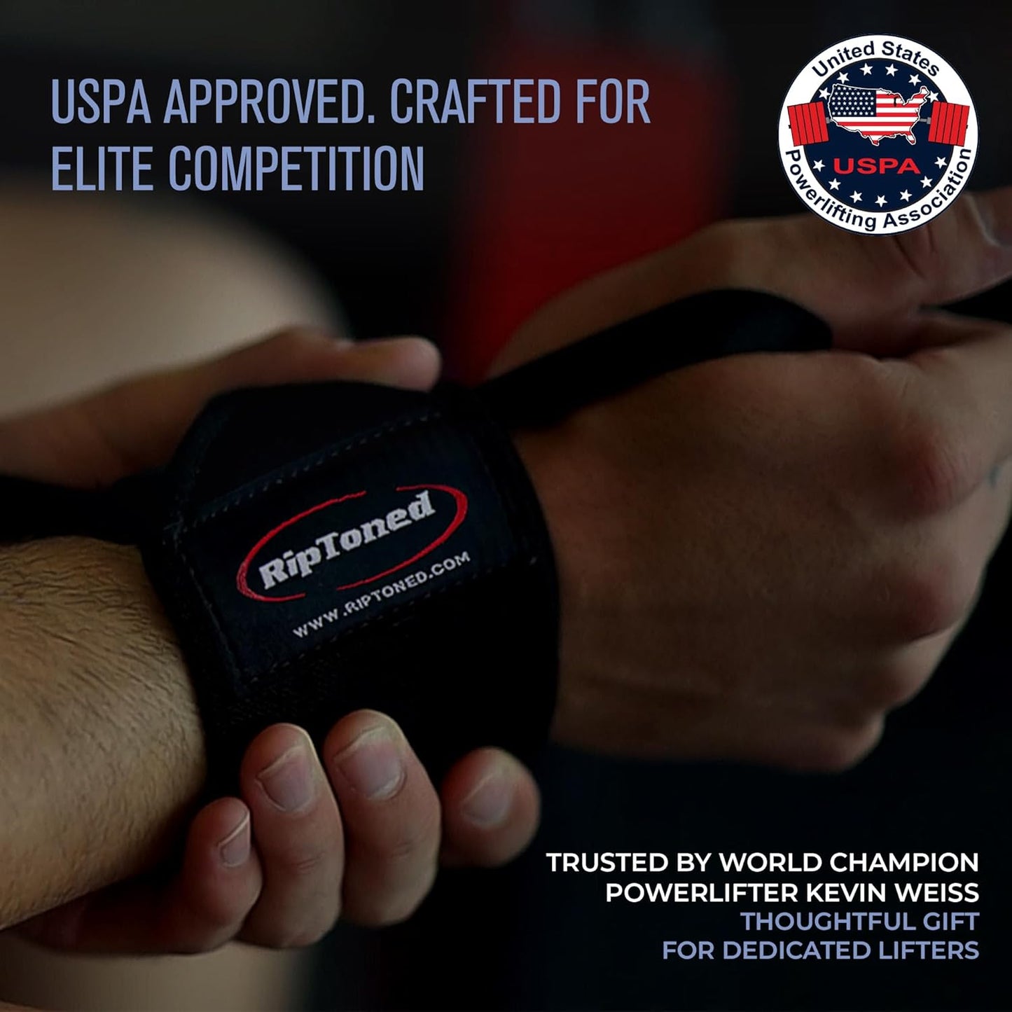 Wrist Wraps for Weightlifting - Adjustable 18" Powerlifting Straps | Durable Gym Support for Men & Women