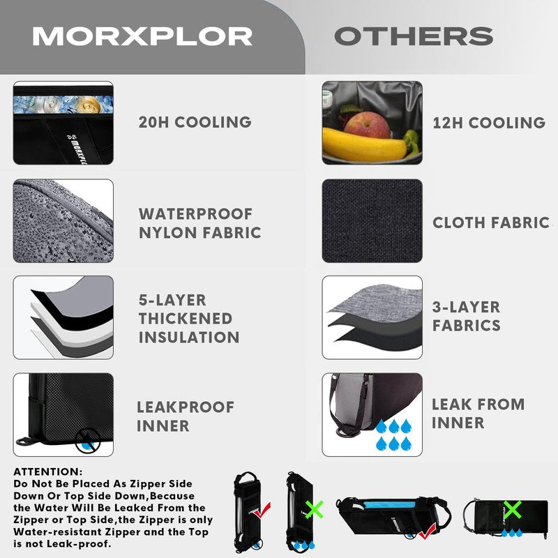 MORXPLOR Golf Cooler Bag - 6 Can Insulated Beer Sleeve Soft Cooler,Golf Cart Accessories,Golf Club Bag Accessories