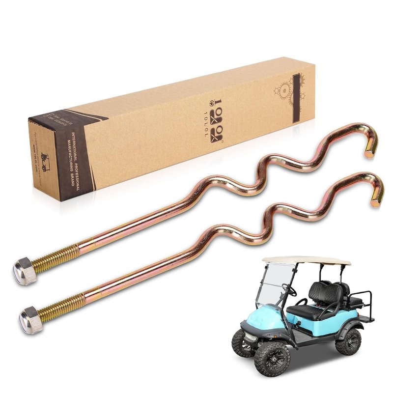 10L0L Golf Cart Battery Hold Down Rod with Nuts for Club Car Precedent Electric Years 2008.5 - Up Replace OEM# 1033577-01 103374801 2-Pack