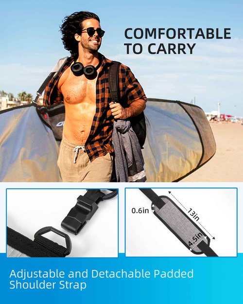 OCEANBROAD Surfboard Longboard Bag 5'0, 5'6, 6'0, 6'6, 7'0, 7'6, 8'0, 8'6, 9'0, 9'6, 10'0