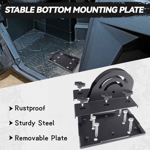 StarknightMT UTV Gun Holder UTV Gun Rack Stand Up Gun Mount Compatible with Polaris Ranger RZR Golf Cart General Defender Pioneer Teryx Mule UTV